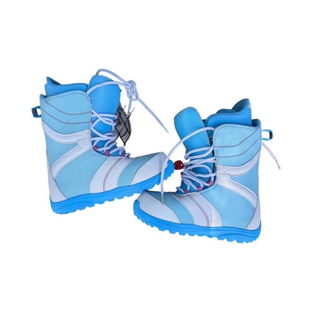 Burton Coco White Blue Green Snowboard Boots Women's Size 9